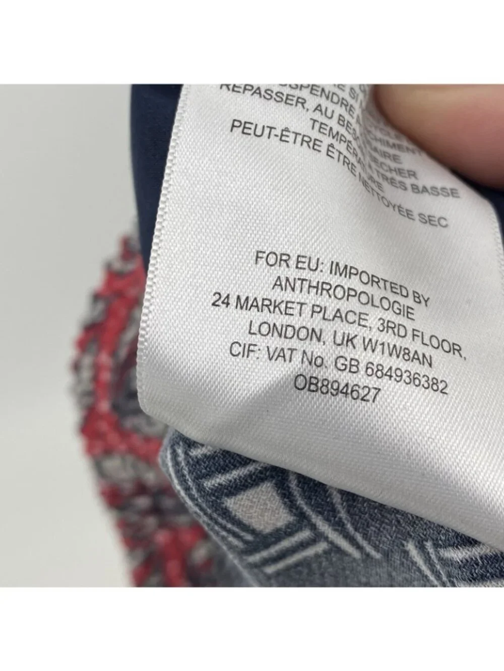 ETT:TWA Anthropologie Women's XS Pants Pull On Ankle Red Paisley Motif Boho
